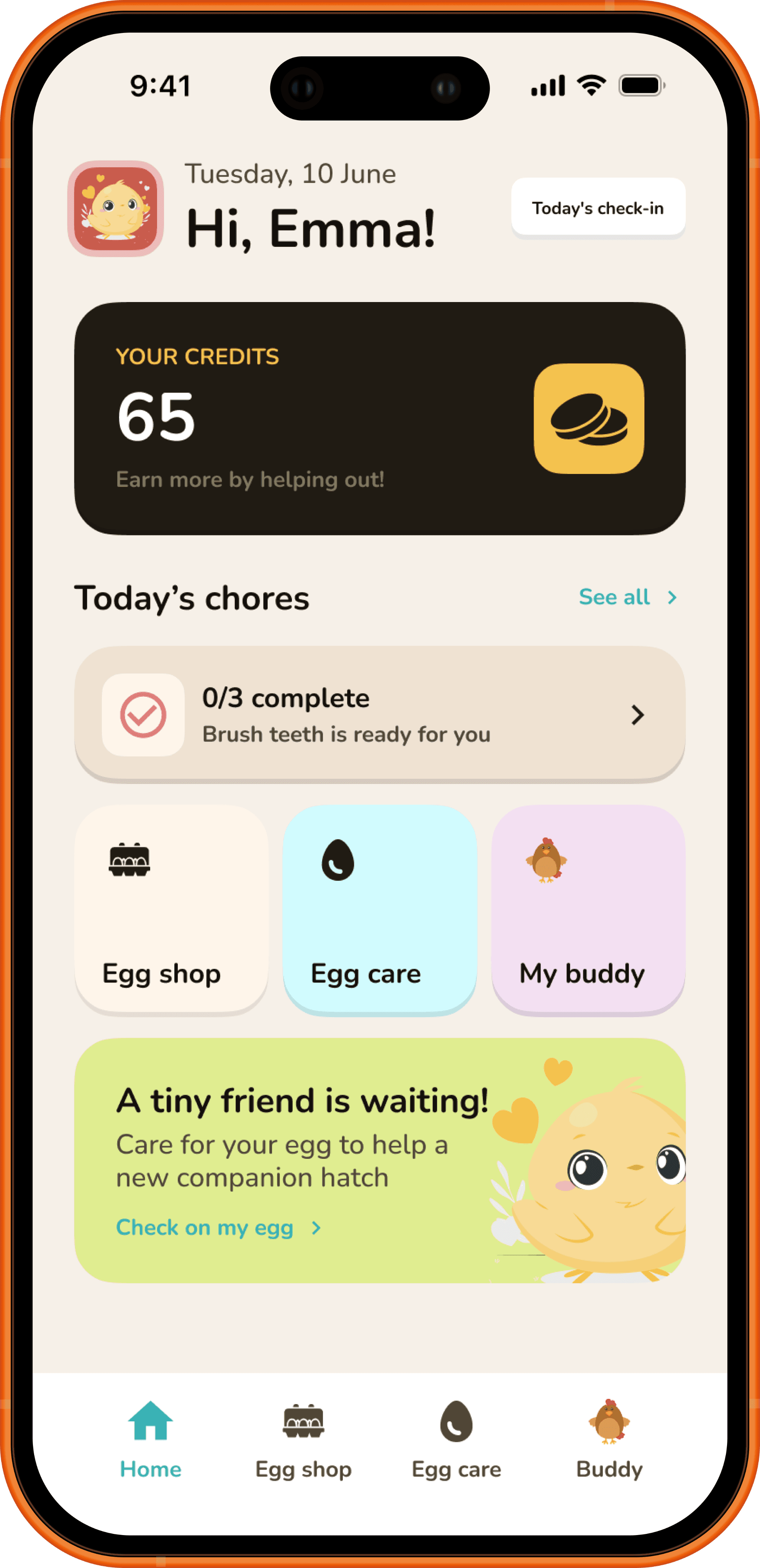 Child app screen 1