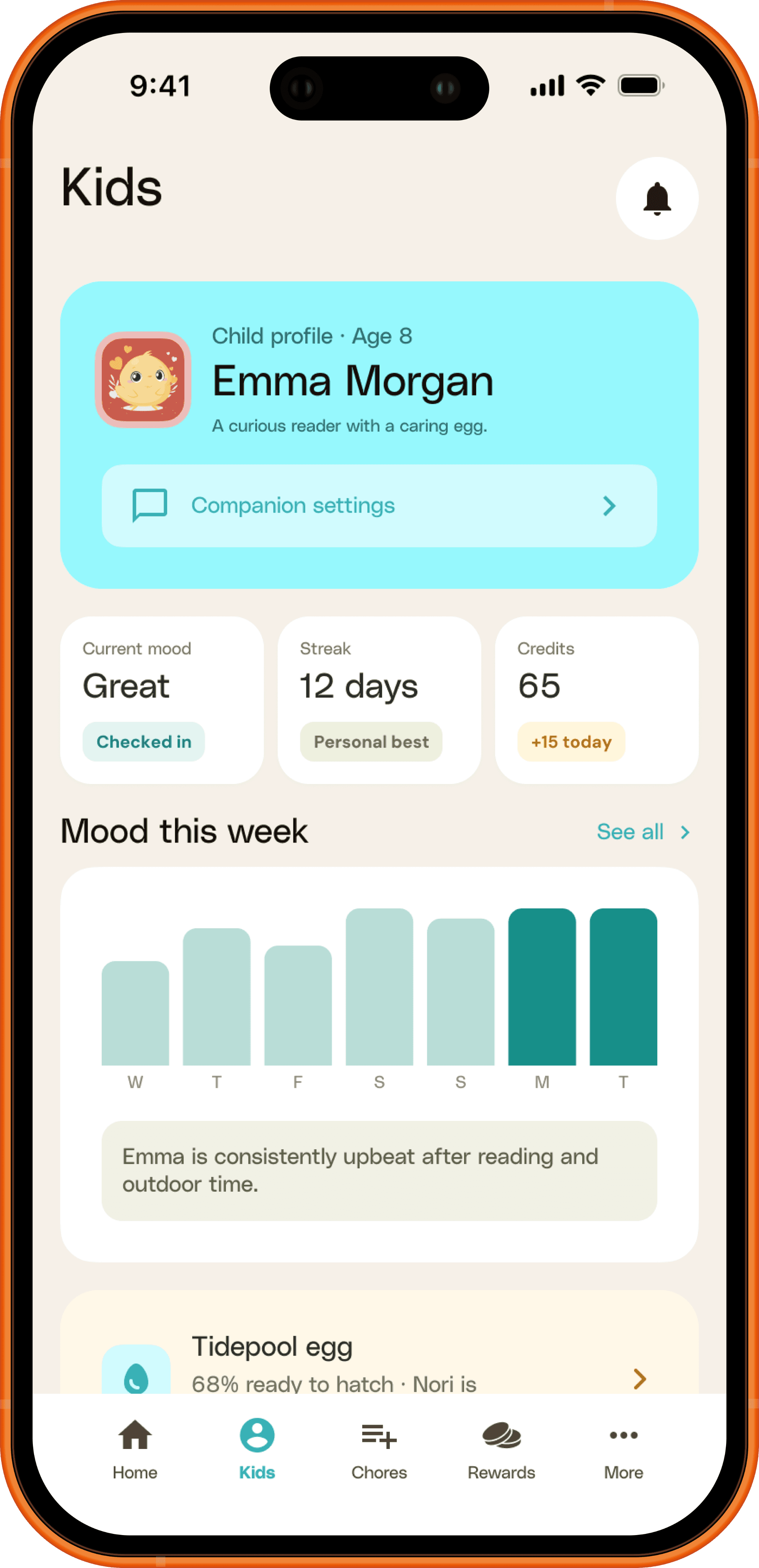 Parent app screen 2