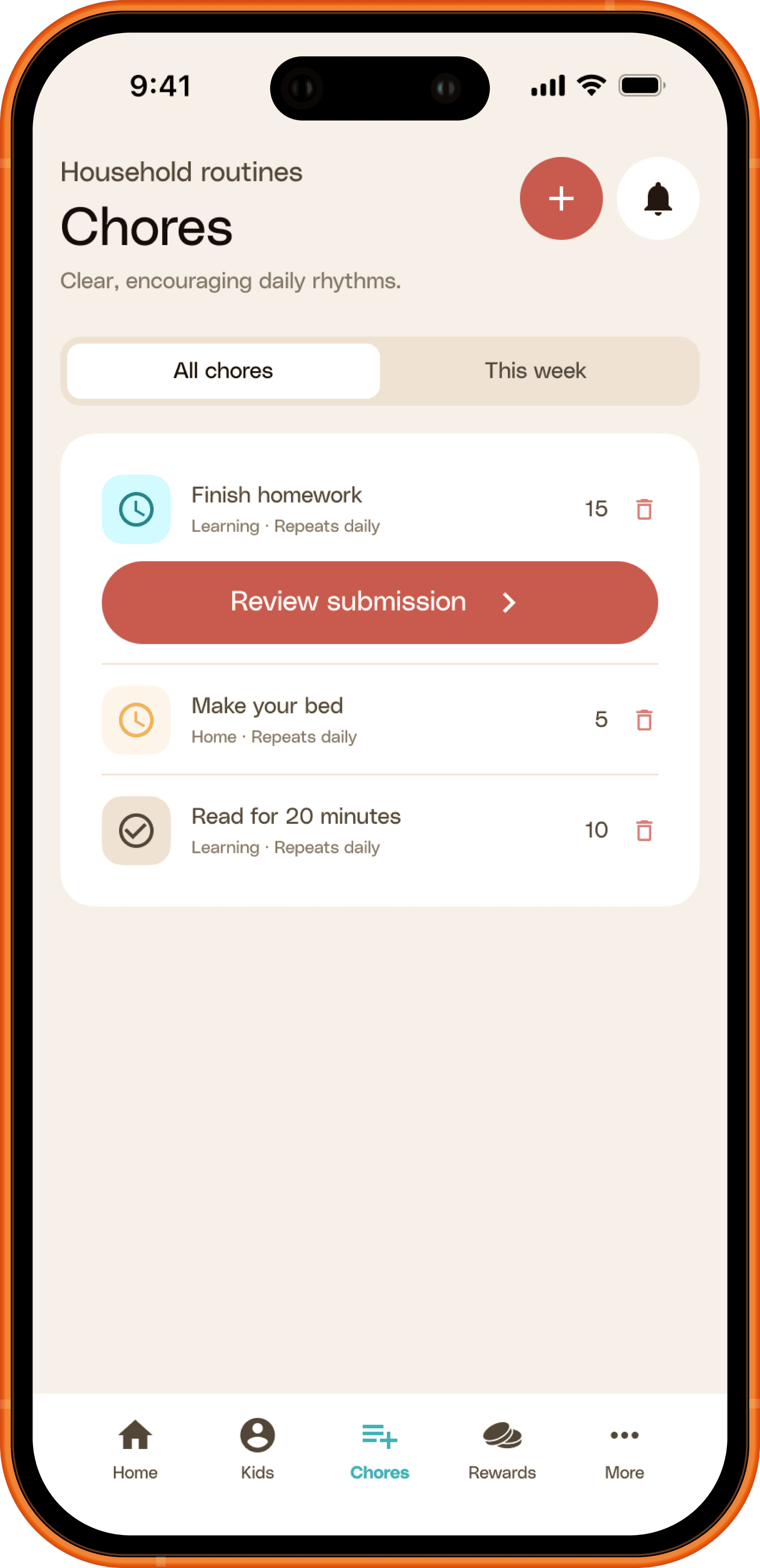 Parent app screen 3